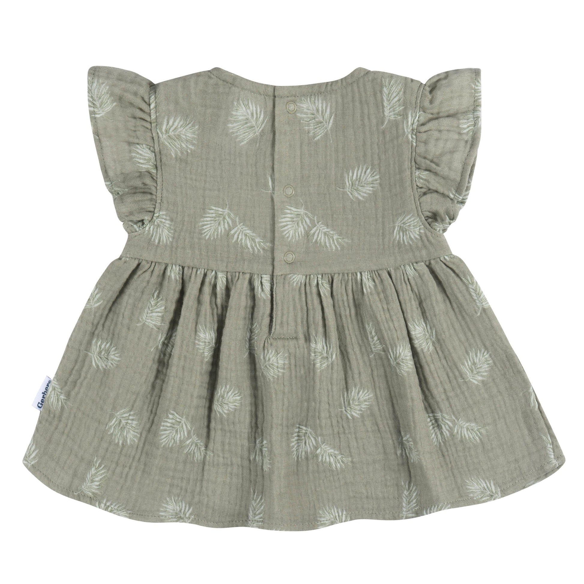 2-Piece Baby Girls Palms Dress and Diaper Cover
