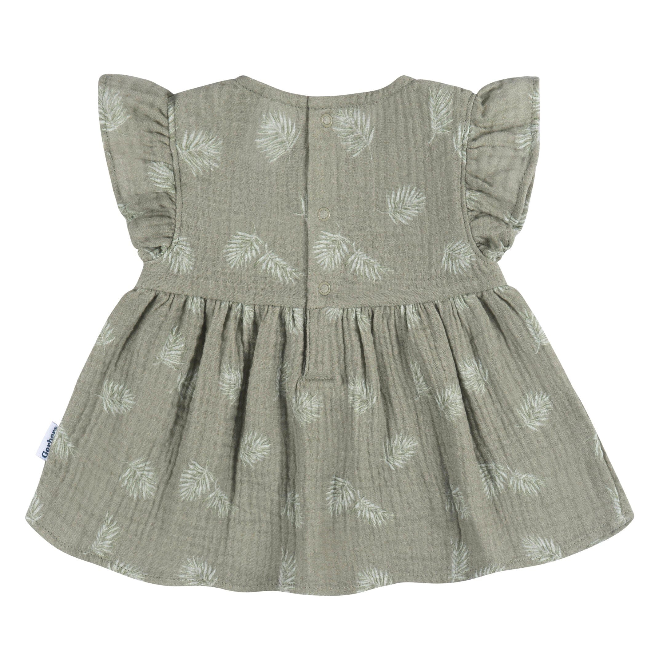 2-Piece Baby Girls Palms Dress and Diaper Cover