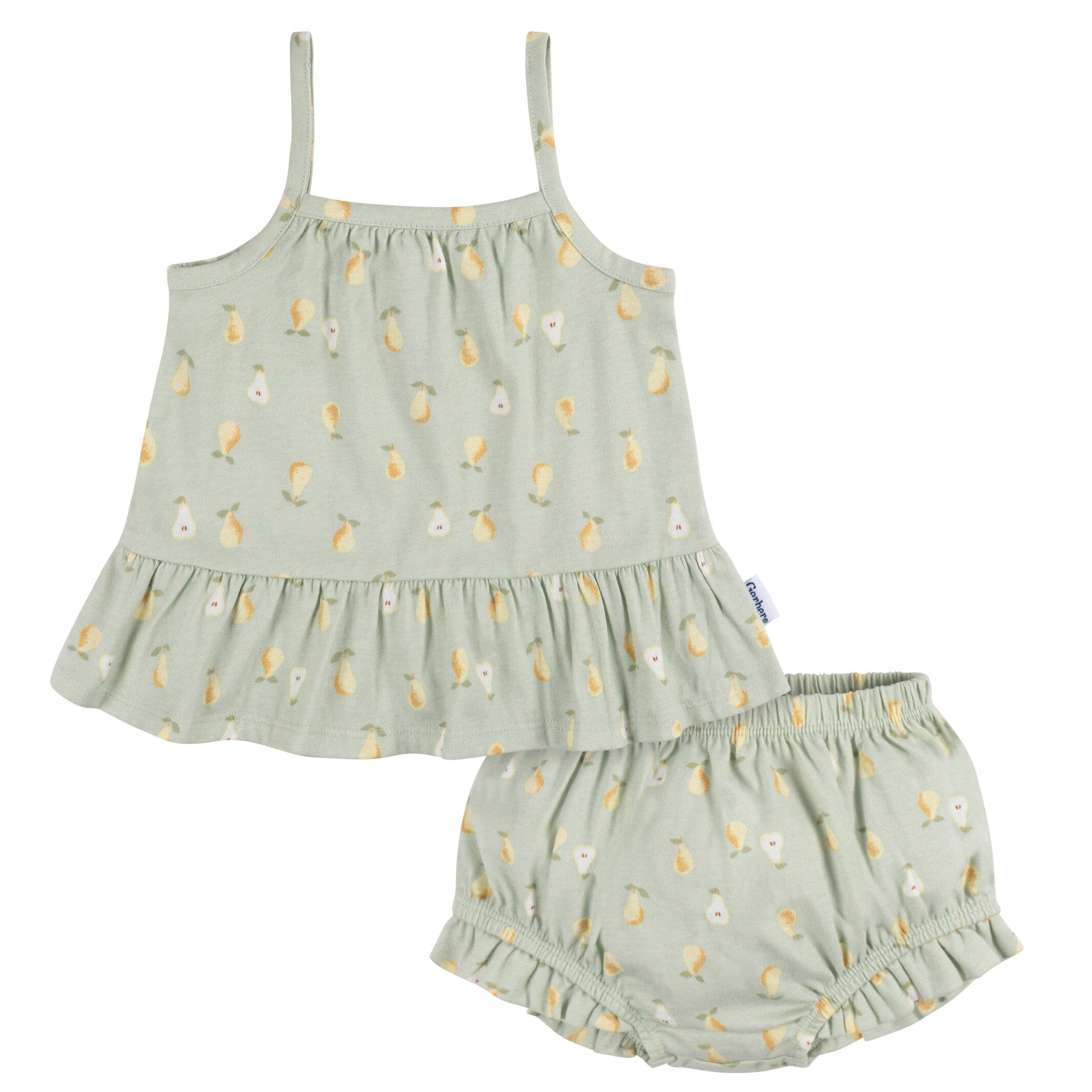 2-Piece Baby Girls Pears Dress and Diaper Cover
