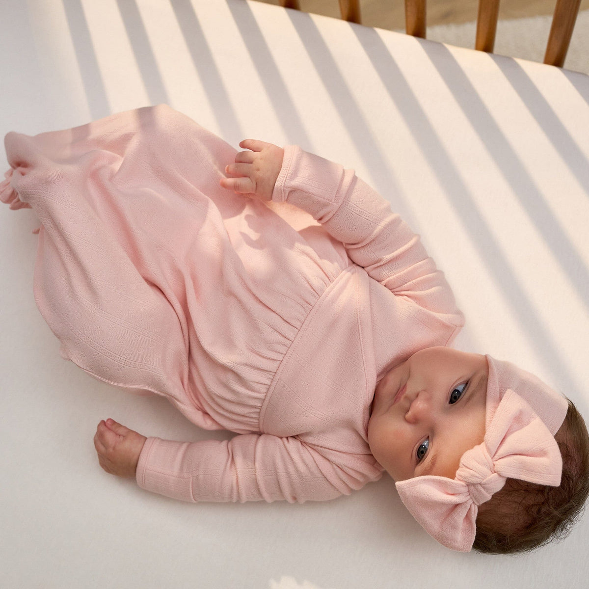 2-Piece Baby Girls Pink Dogwood Gown & Hat Set Gerber® 