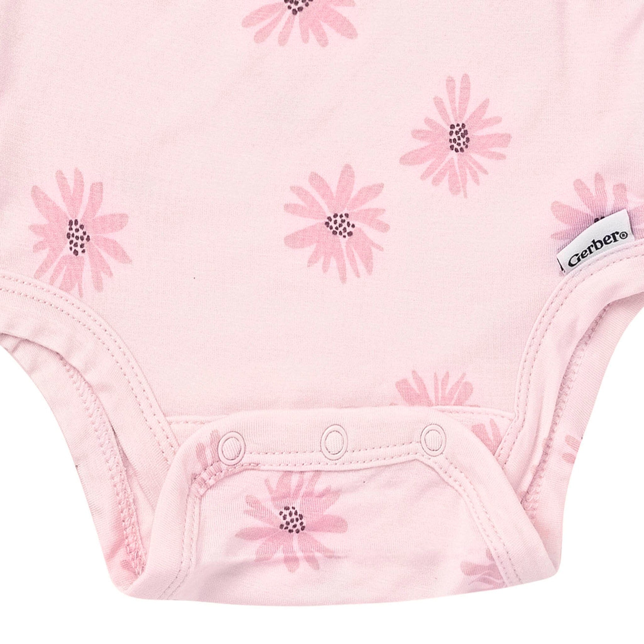 2-Piece Baby Girls Pink Floral Onesie® Pant Set Outfits & Sets Gerber® 