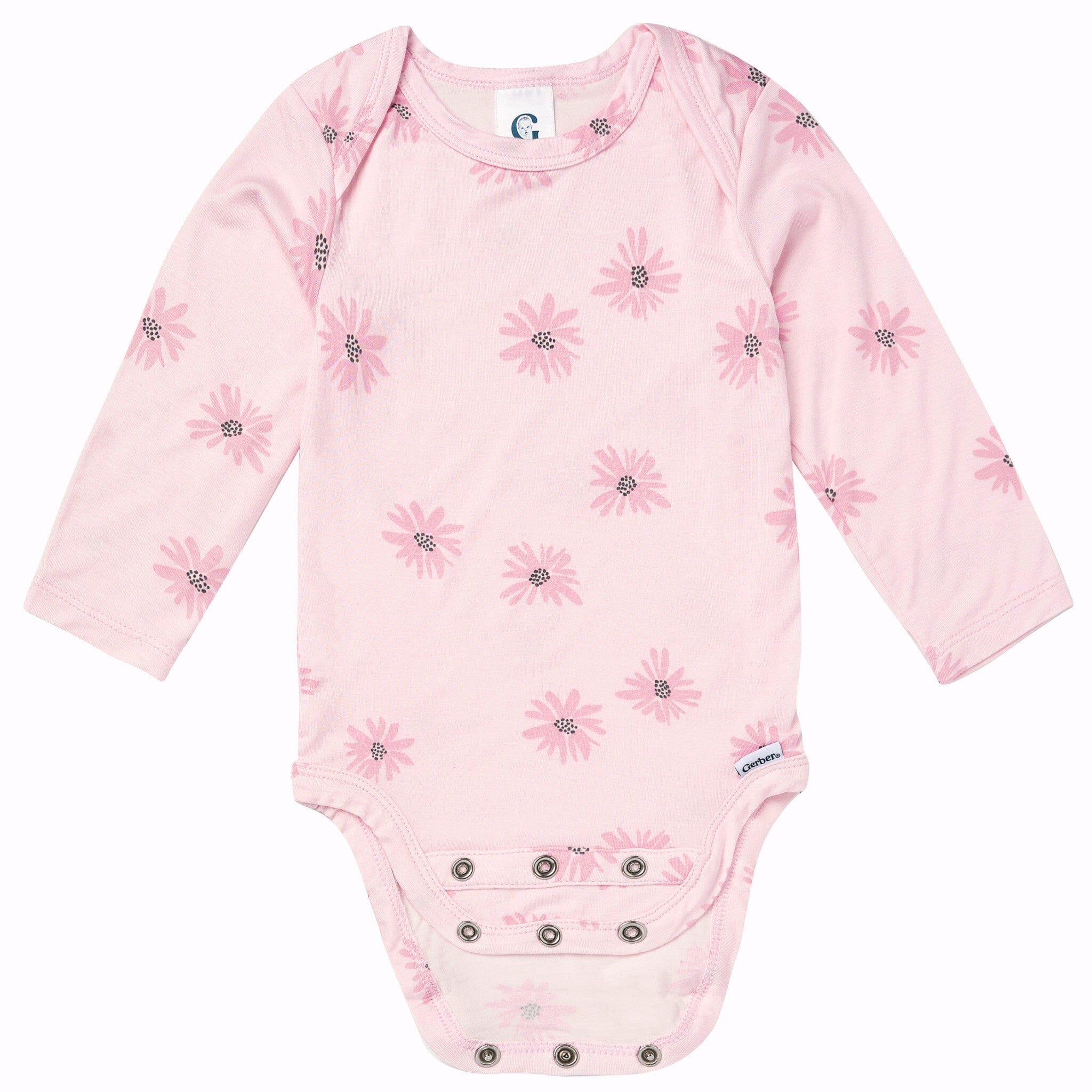 2-Piece Baby Girls Pink Floral Onesie® Pant Set Outfits & Sets Gerber® 