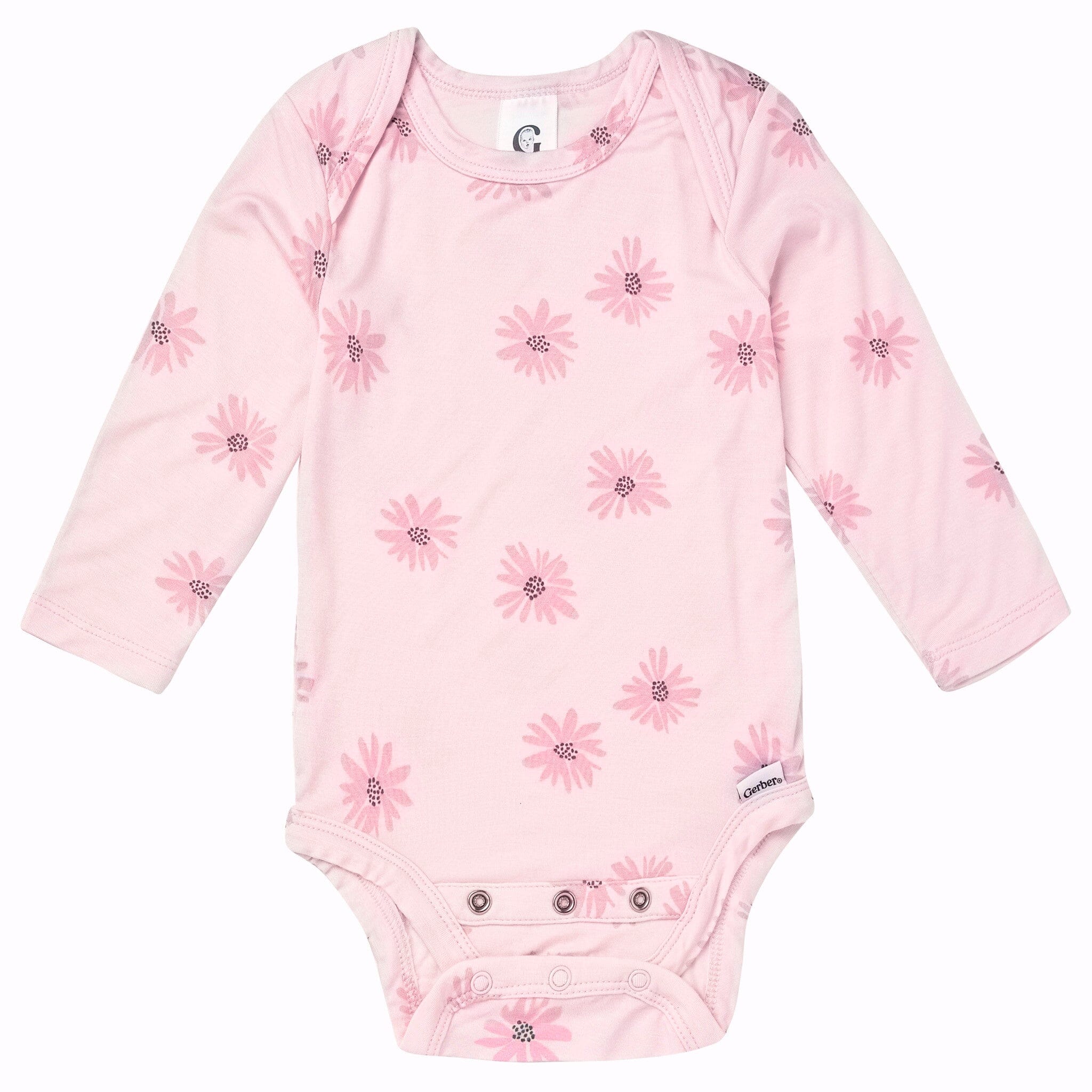 2-Piece Baby Girls Pink Floral Onesie® Pant Set Outfits & Sets Gerber® 