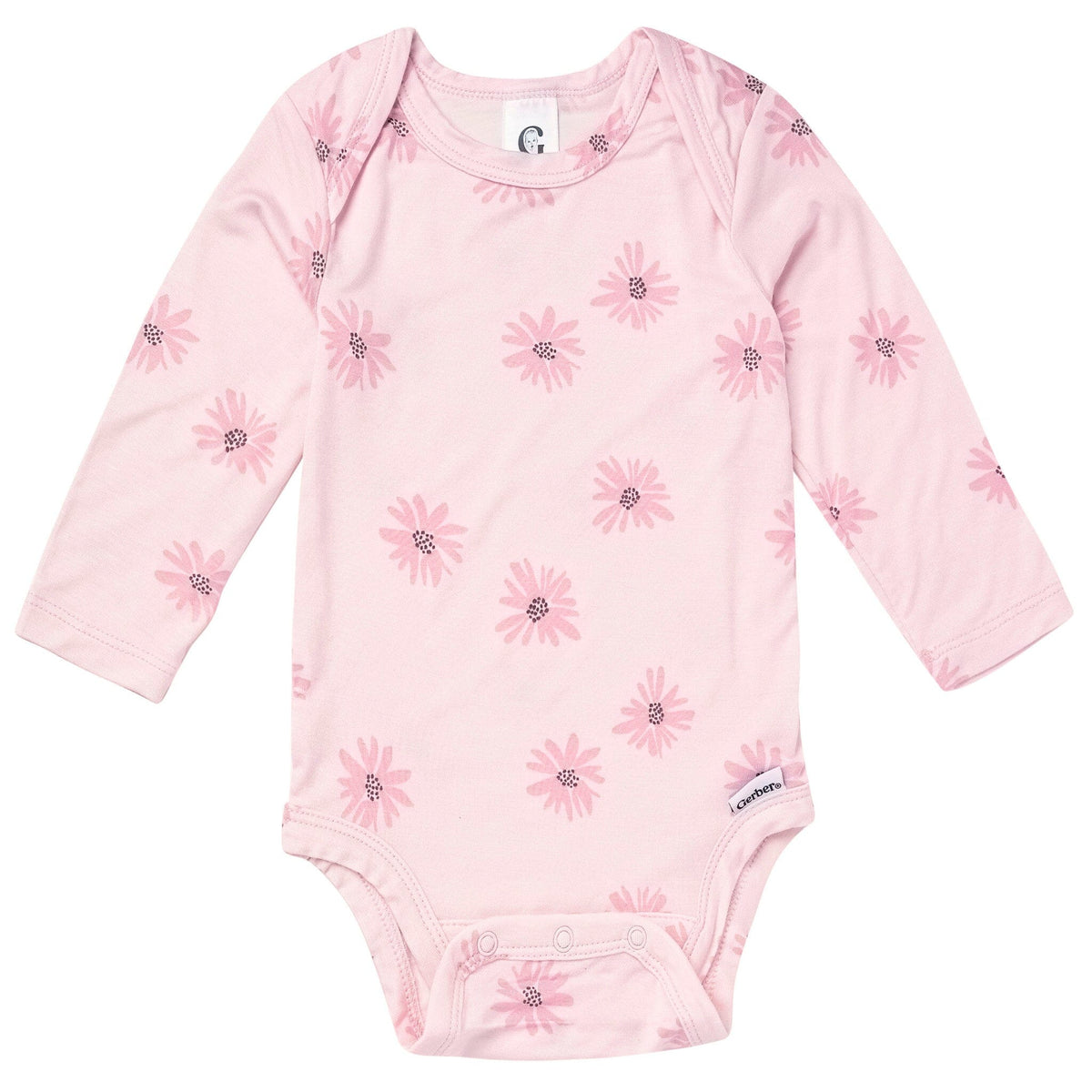 2-Piece Baby Girls Pink Floral Onesie® Pant Set Outfits & Sets Gerber® 