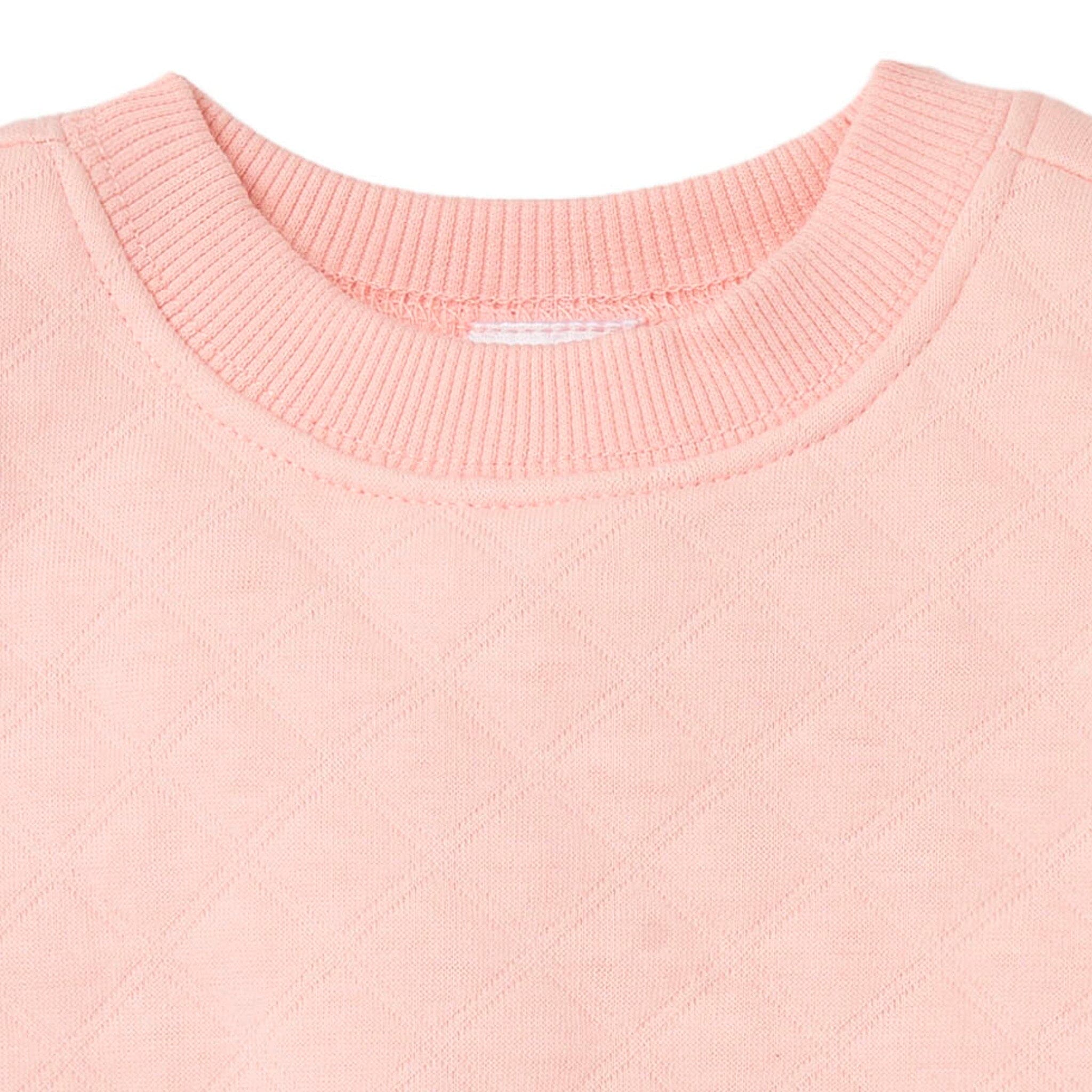 2-Piece Baby Girls Pink Quilted Top & Jogger Set