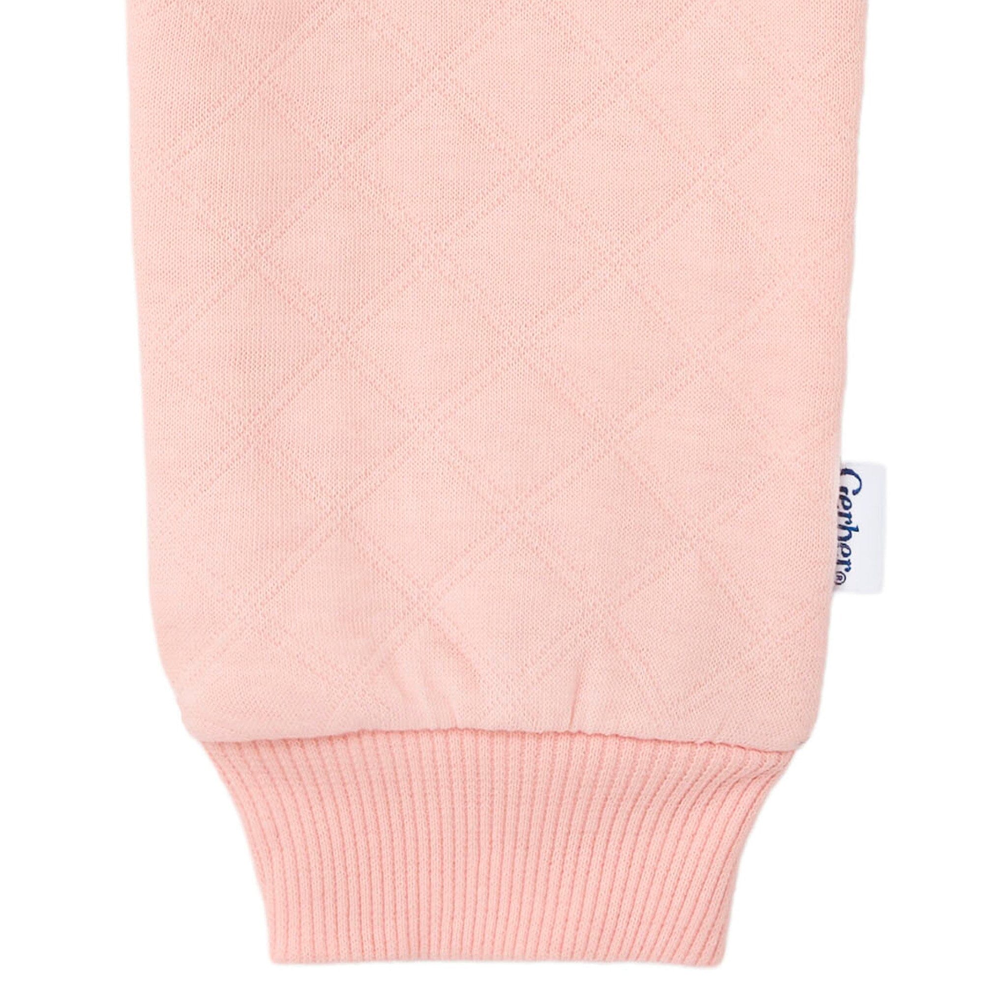 2-Piece Baby Girls Pink Quilted Top & Jogger Set