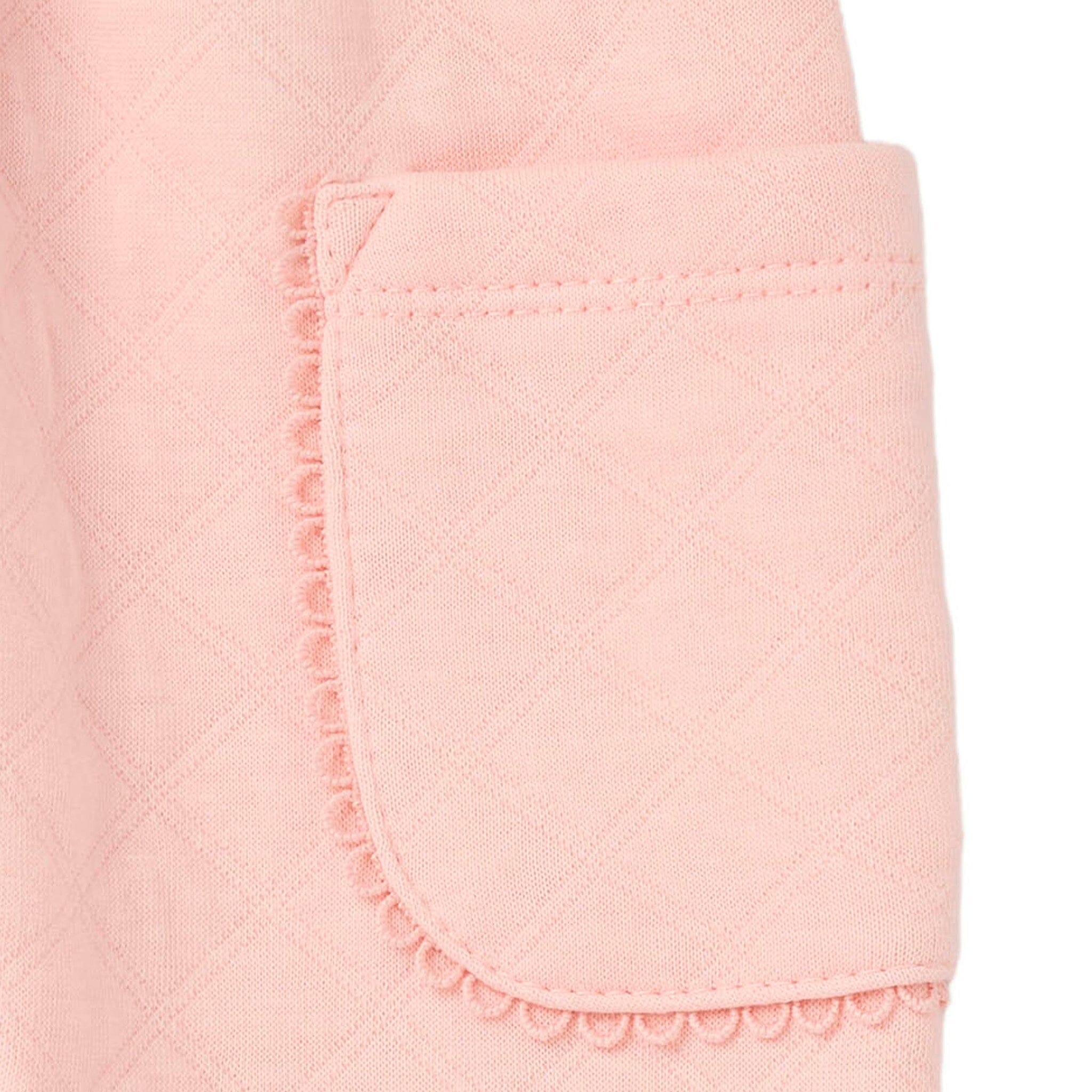 2-Piece Baby Girls Pink Quilted Top & Jogger Set