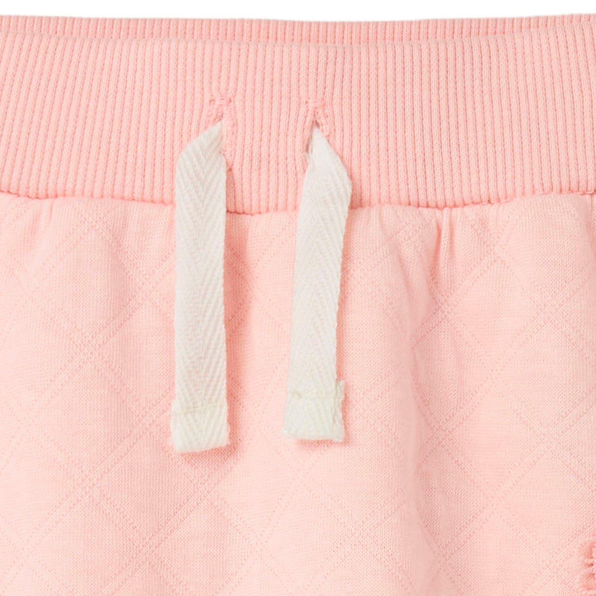 2-Piece Baby Girls Pink Quilted Top & Jogger Set