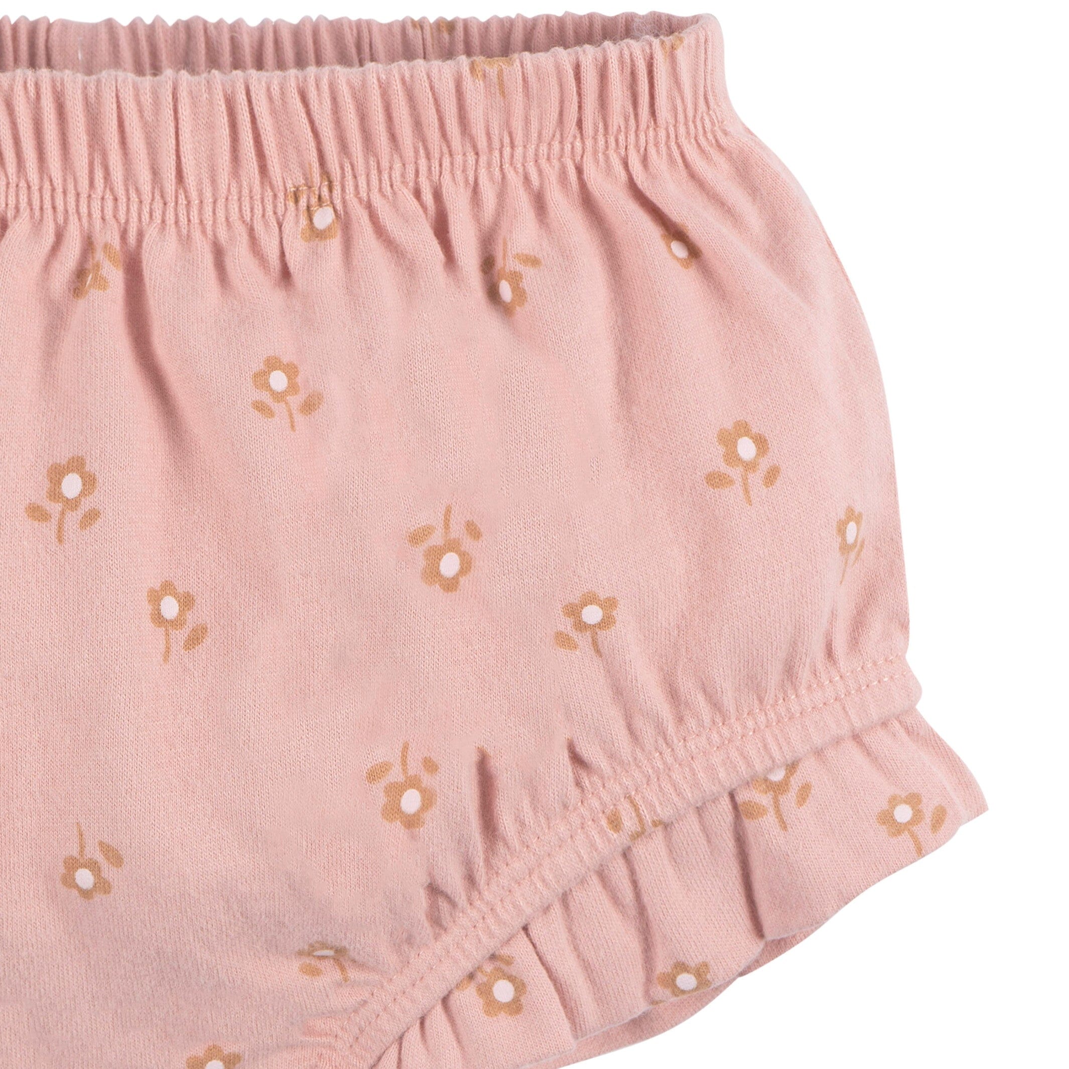 2-Piece Baby Girls Poppies Dress and Diaper Cover