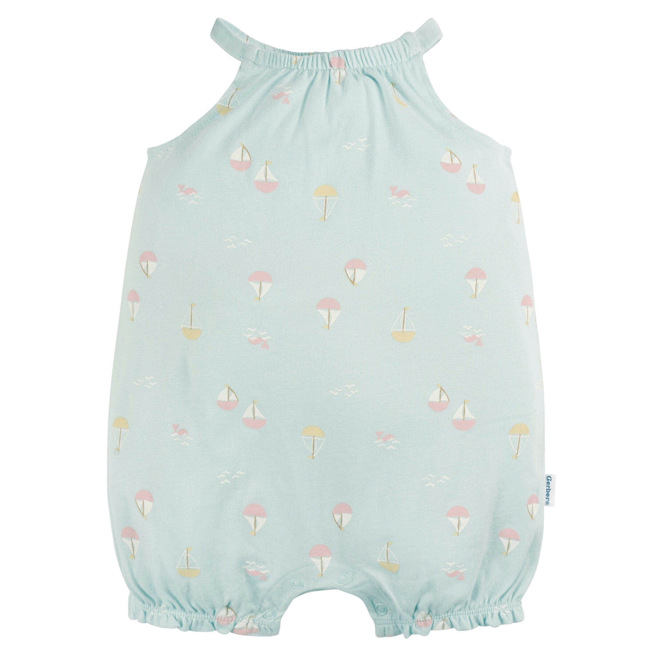 2-Pack Baby Girls Sailboats Romper