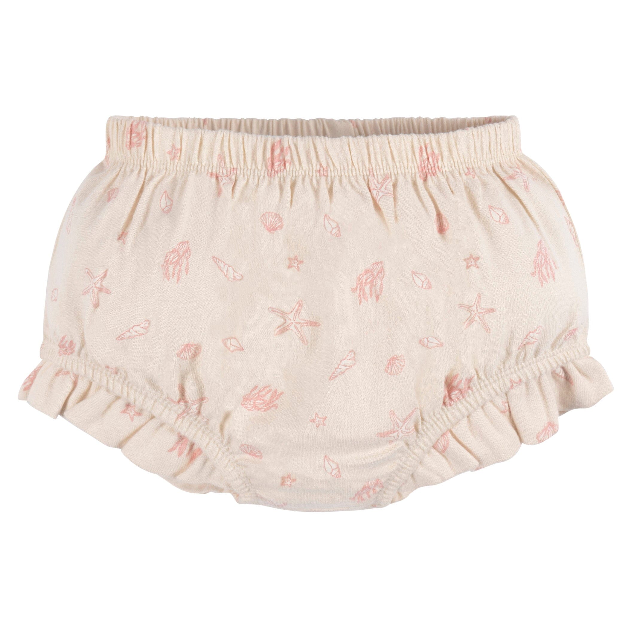 2-Piece Baby Girls Seashells Dress and Diaper Cover