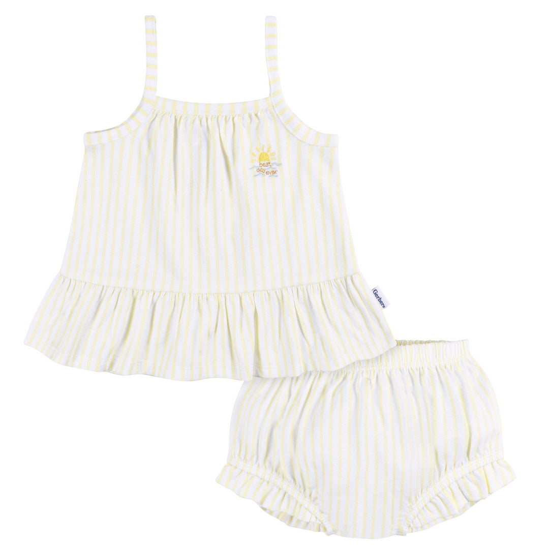 2-Piece Baby Girls Stripe Dress and Diaper Cover