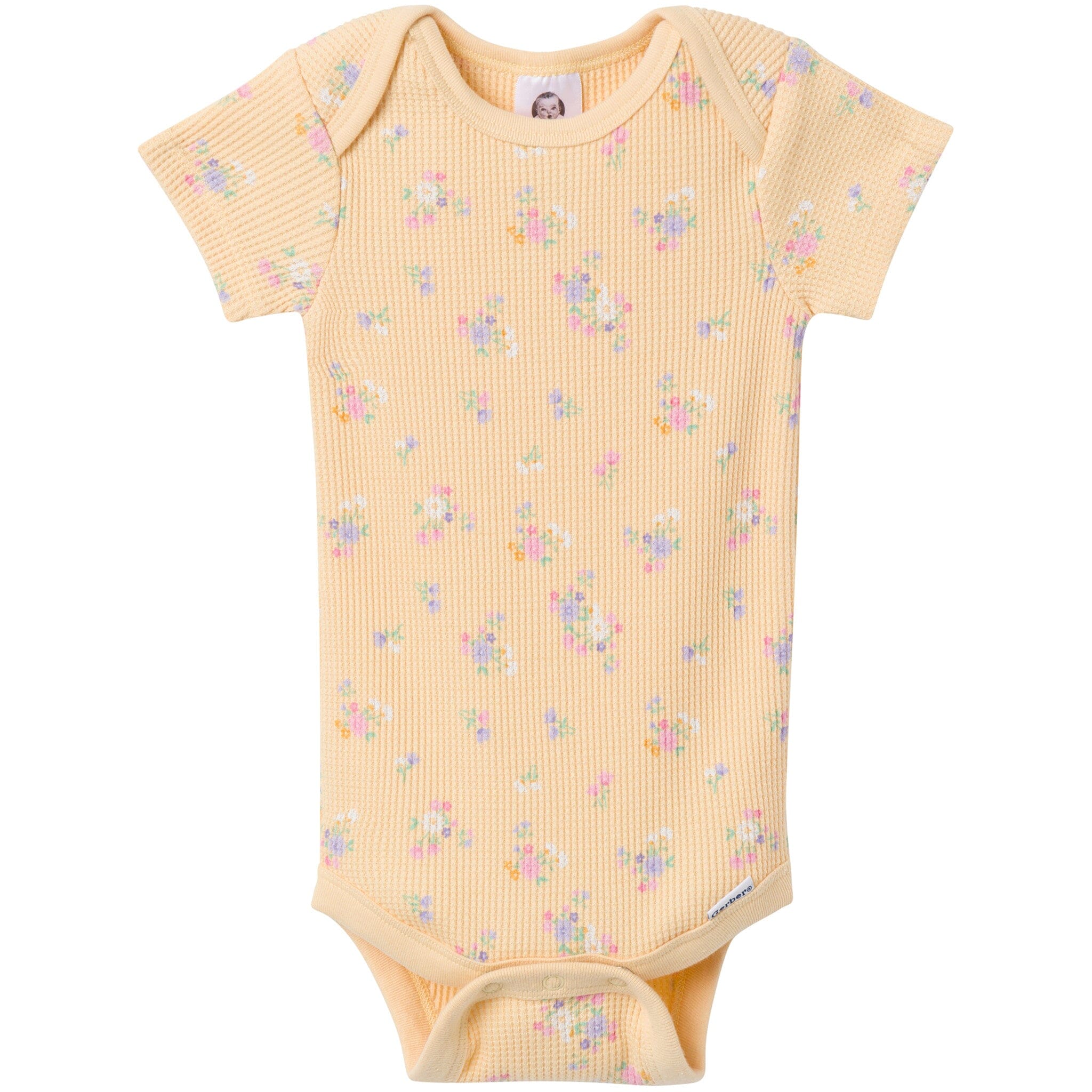 2-Piece Baby Girls Yellow Floral Onesies® Bodysuit and Pants Set Outfits & Sets Gerber® 