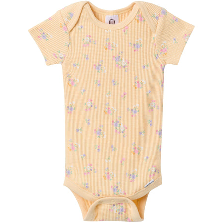 2-Piece Baby Girls Yellow Floral Onesies® Bodysuit and Pants Set