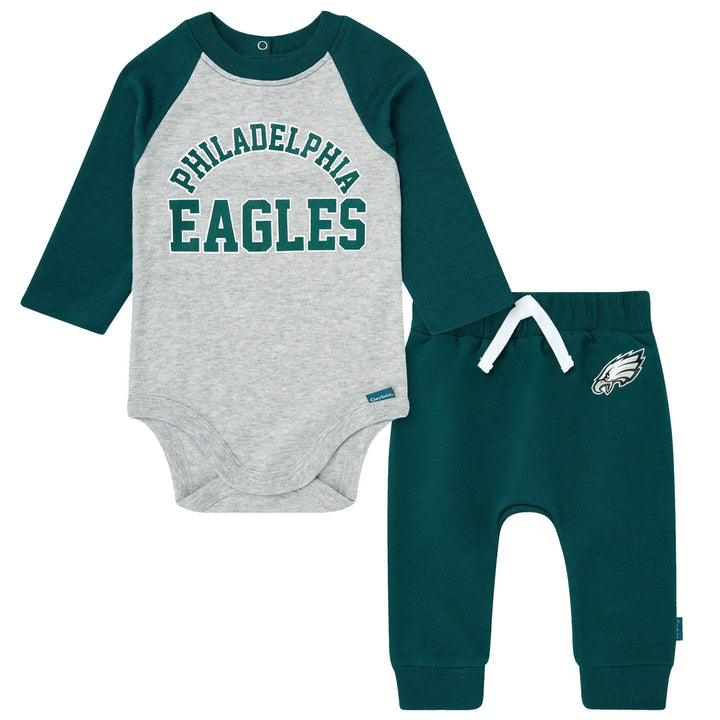 2-Piece Baby Neutral Philidelphia Eagles Bodysuit and Jogger Set NFL NFL 