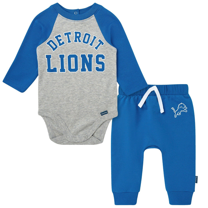2-Piece Baby Neutral Detroit Lions Bodysuit and Jogger Set NFL NFL 