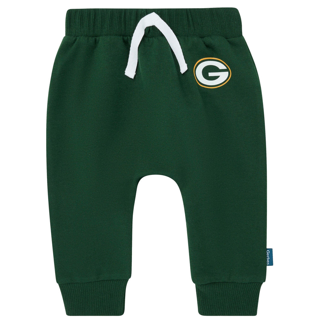 2-Piece Baby Neutral Green Bay Packers Bodysuit and Jogger Set NFL NFL 