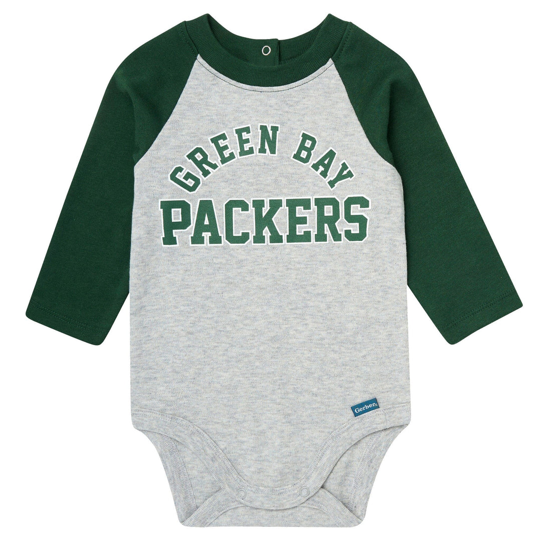 2-Piece Baby Neutral Green Bay Packers Bodysuit and Jogger Set NFL NFL 