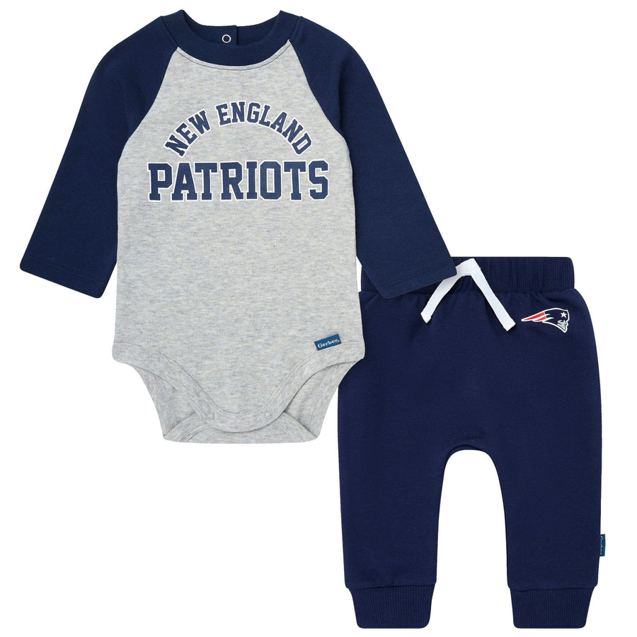 2-Piece Baby Neutral New England Patriots Bodysuit and Jogger Set NFL NFL 