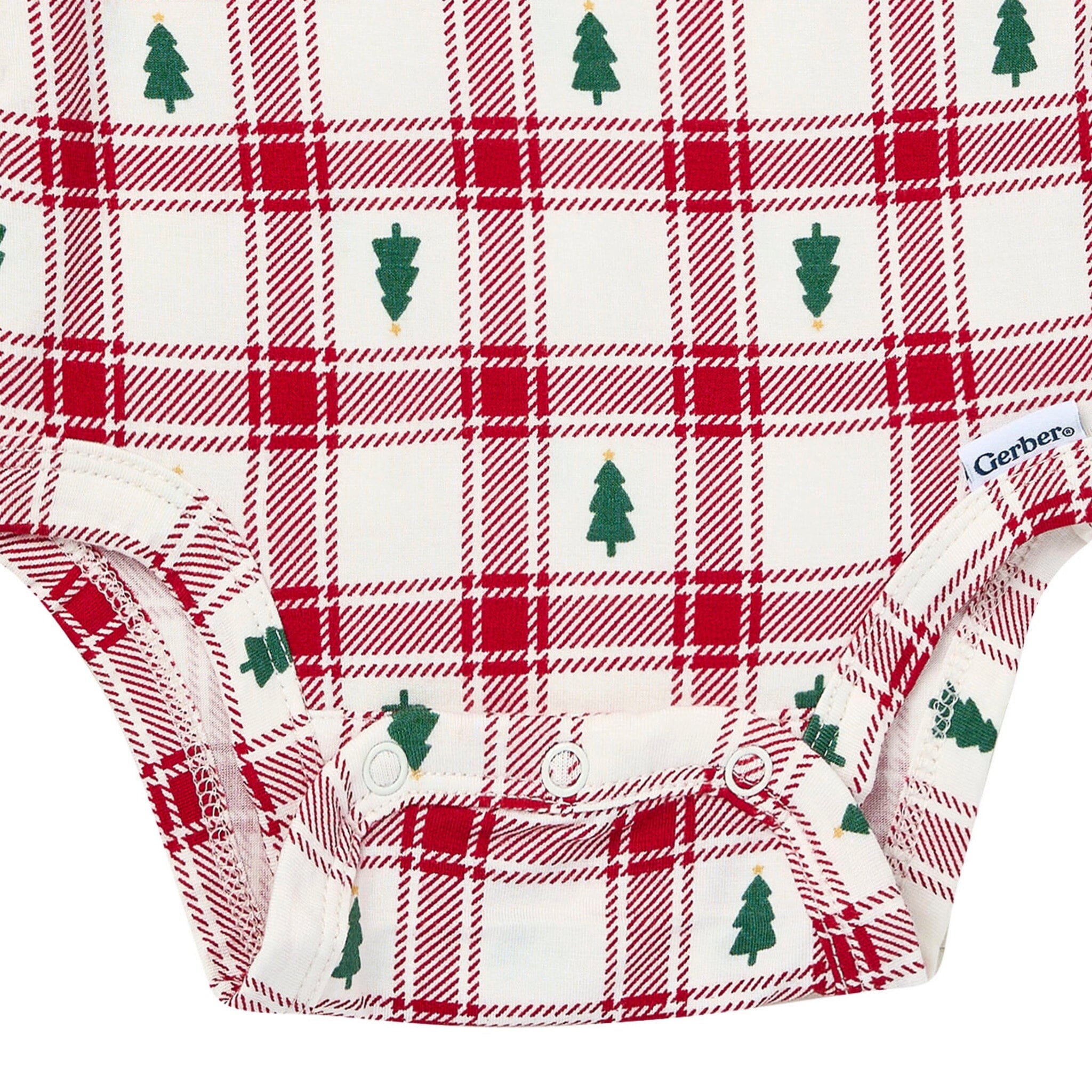 2-Piece Baby Neutral Plaid Tree Onesie® Pant Set Outfits & Sets Gerber® 