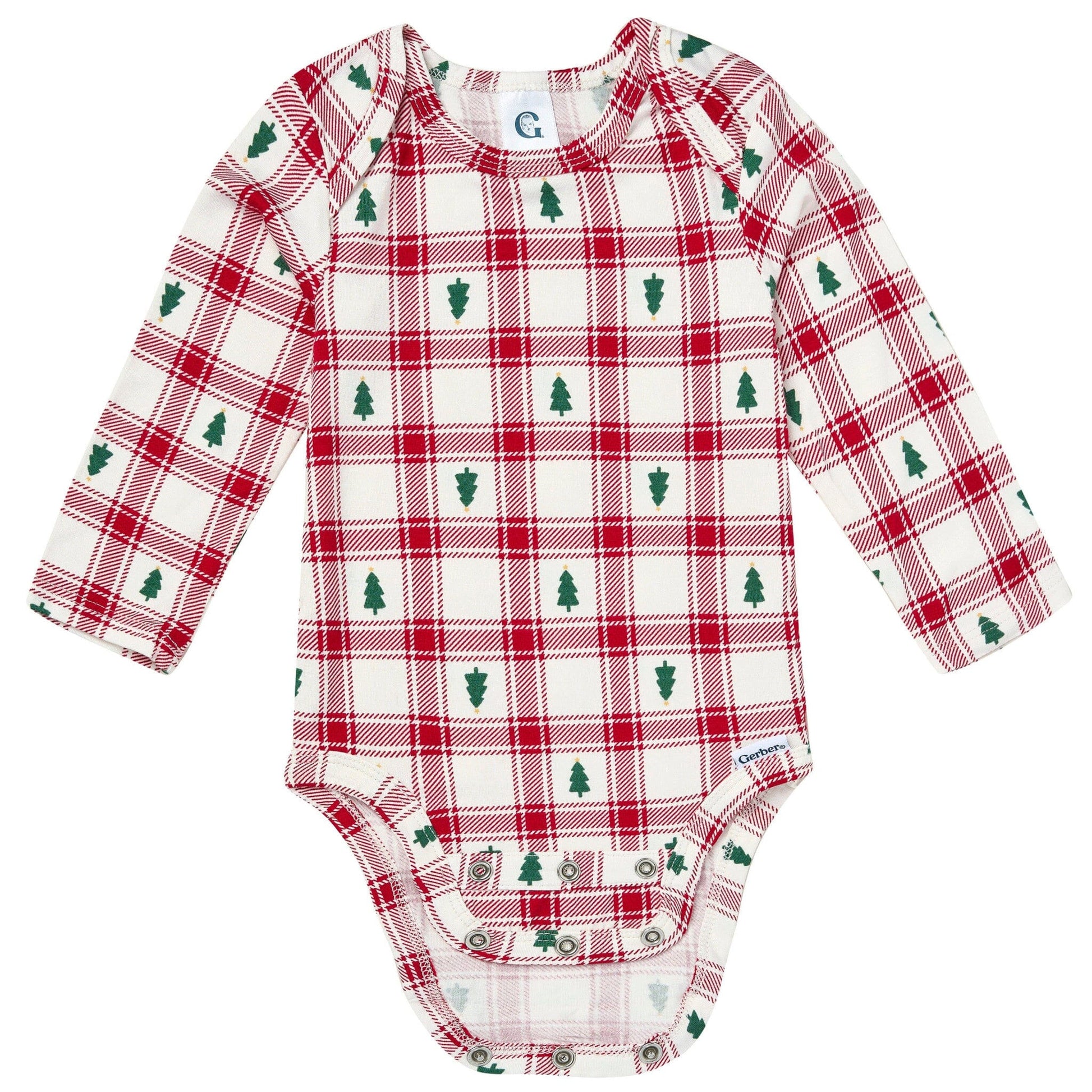 2-Piece Baby Neutral Plaid Tree Onesie® Pant Set Outfits & Sets Gerber® 