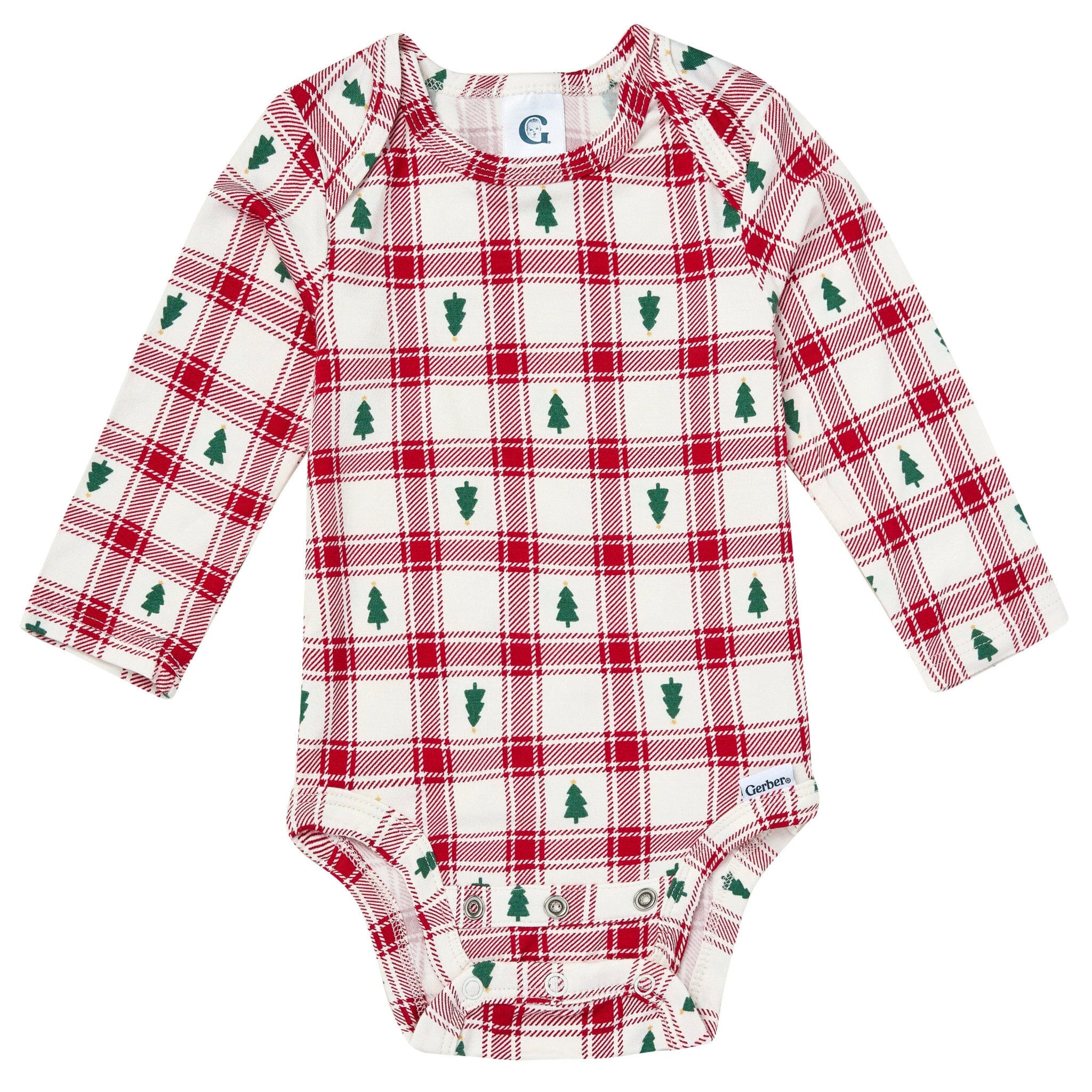2-Piece Baby Neutral Plaid Tree Onesie® Pant Set Outfits & Sets Gerber® 