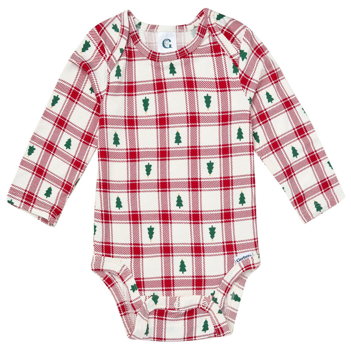 2-Piece Baby Neutral Plaid Tree Onesie® Pant Set Outfits & Sets Gerber® 