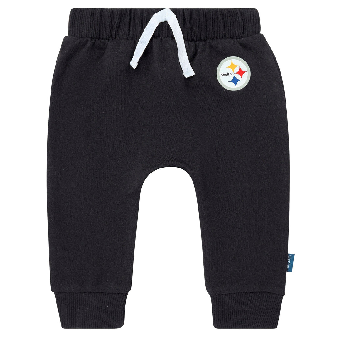 2-Piece Baby Neutral Pittsburgh Steelers Bodysuit and Jogger Set NFL NFL 