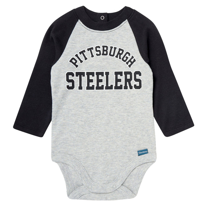 2-Piece Baby Neutral Pittsburgh Steelers Bodysuit and Jogger Set NFL NFL 