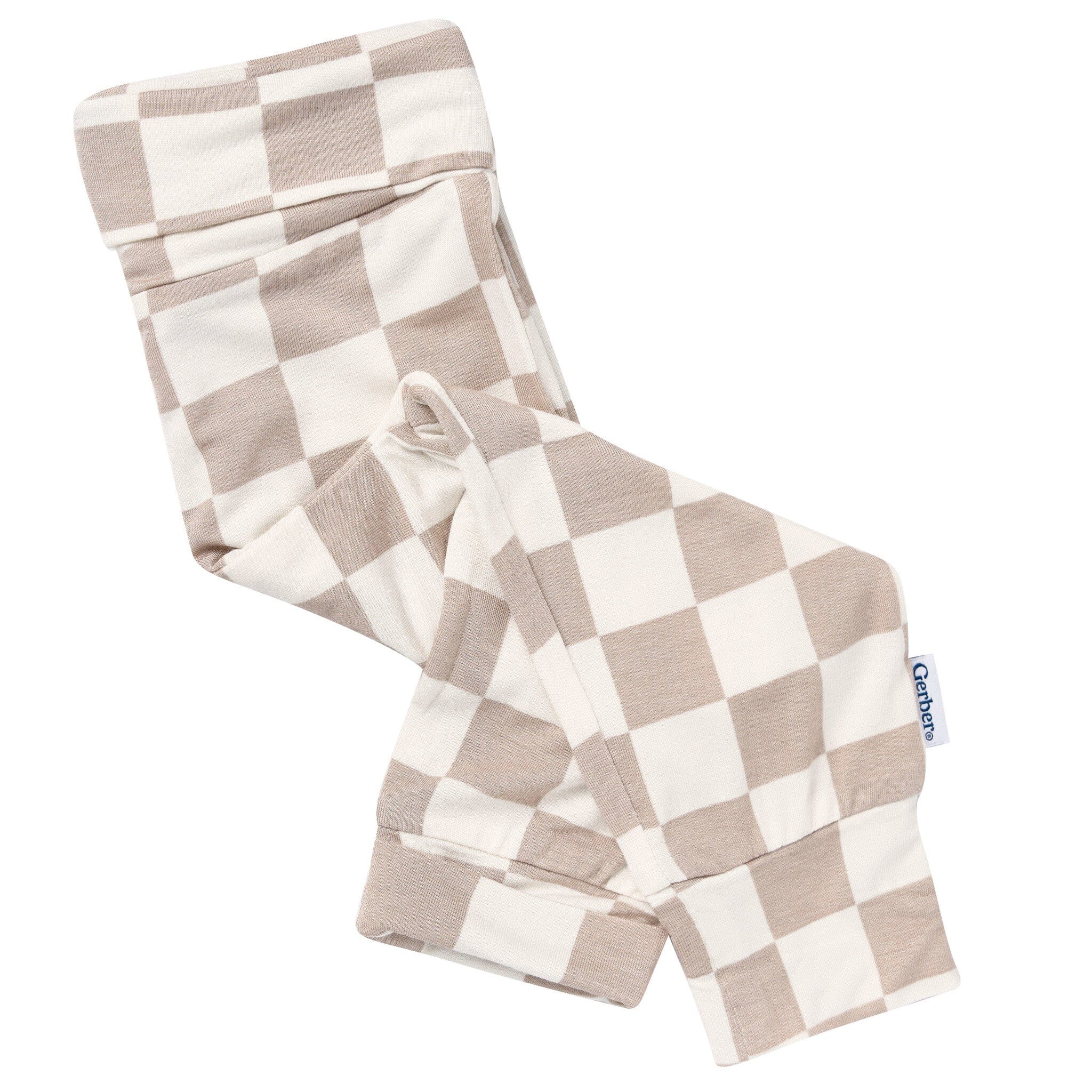2-Piece Baby Neutral Taupe Check Onesie® Pant Set Outfits & Sets Gerber® 