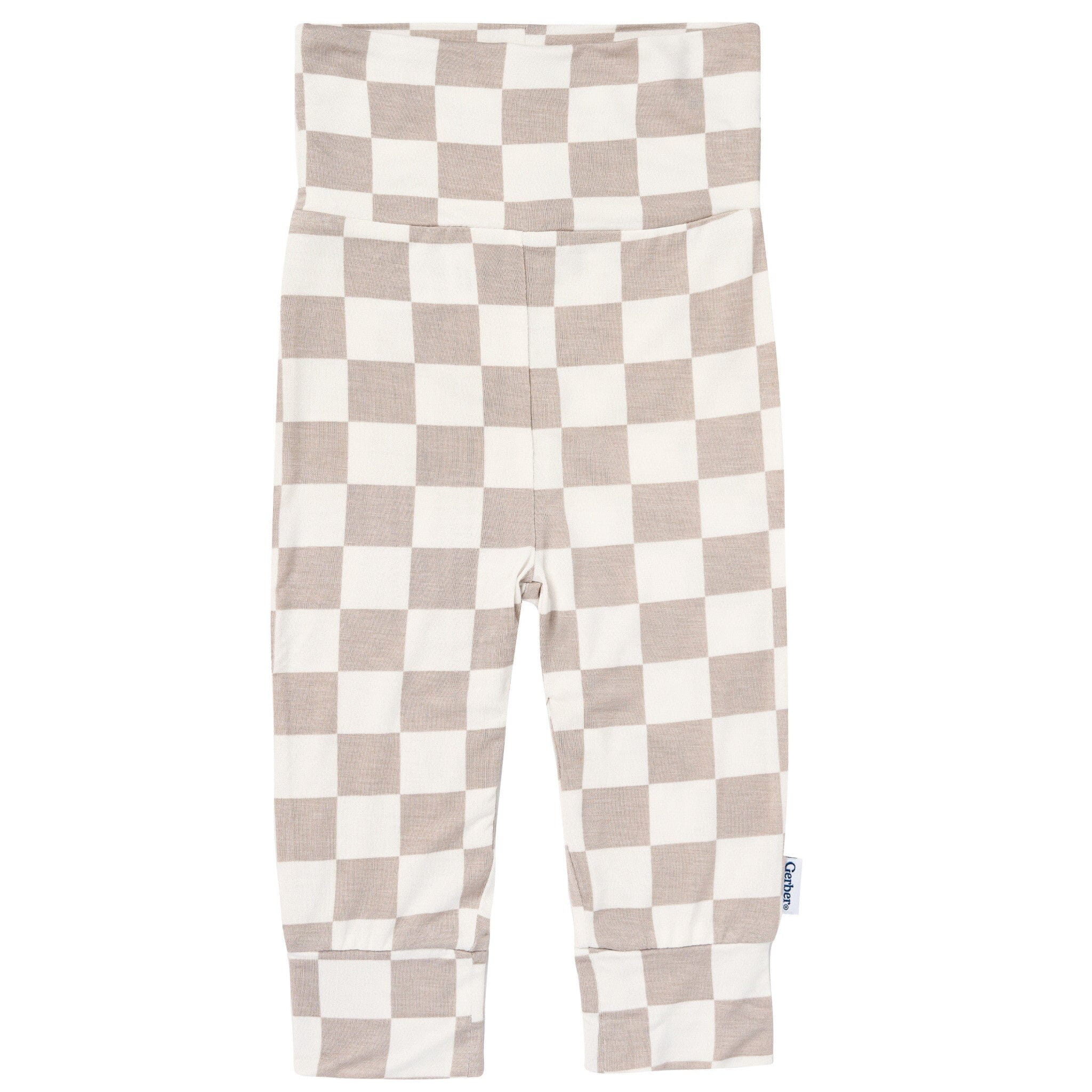 2-Piece Baby Neutral Taupe Check Onesie® Pant Set Outfits & Sets Gerber® 