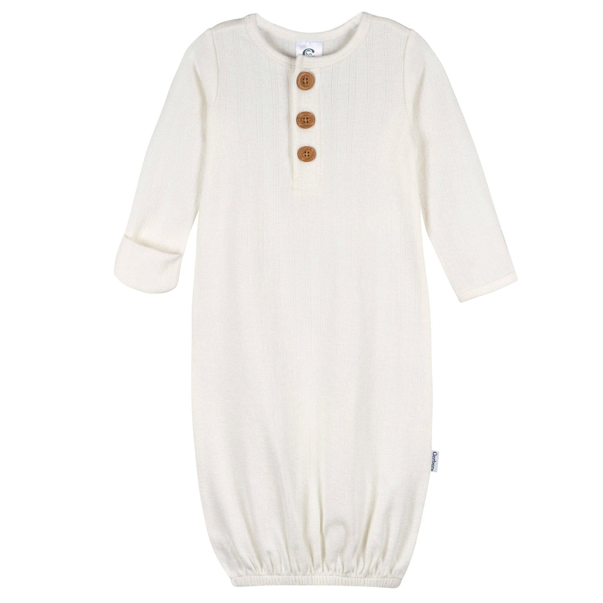 2-Piece Baby Neutral Vanilla Gown & Hat Set Gerber® 