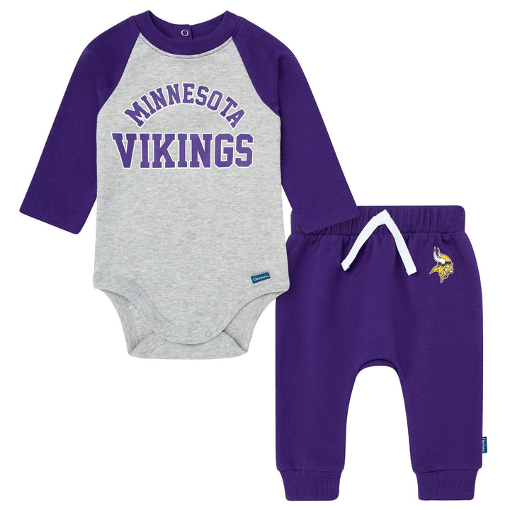 2-Piece Baby Neutral Minnesota Vikings Bodysuit and Jogger Set NFL NFL 