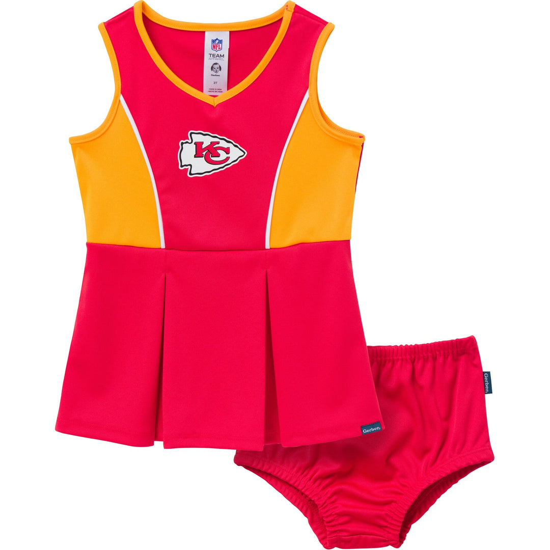 2-Piece Infant & Toddler Girls Kansas City Chiefs Dress and Panty Cover Set Dresses NFL 