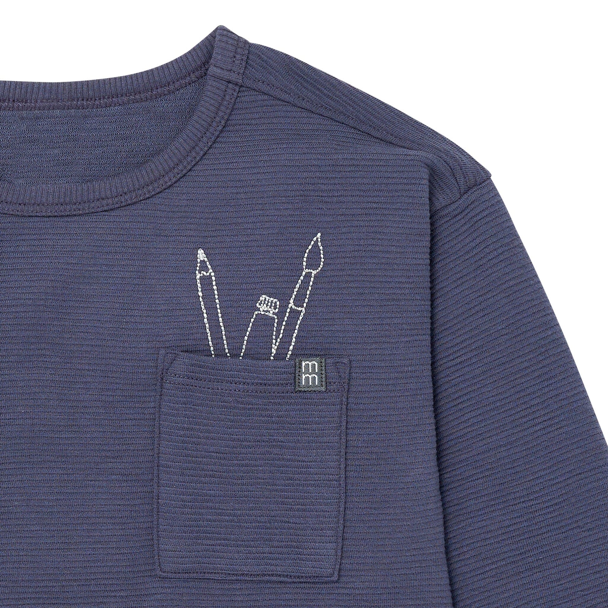 2-Piece Baby Boys Dark Blue Long Sleeve T-Shirt and Jogger Set Outfits & Sets Gerber® 