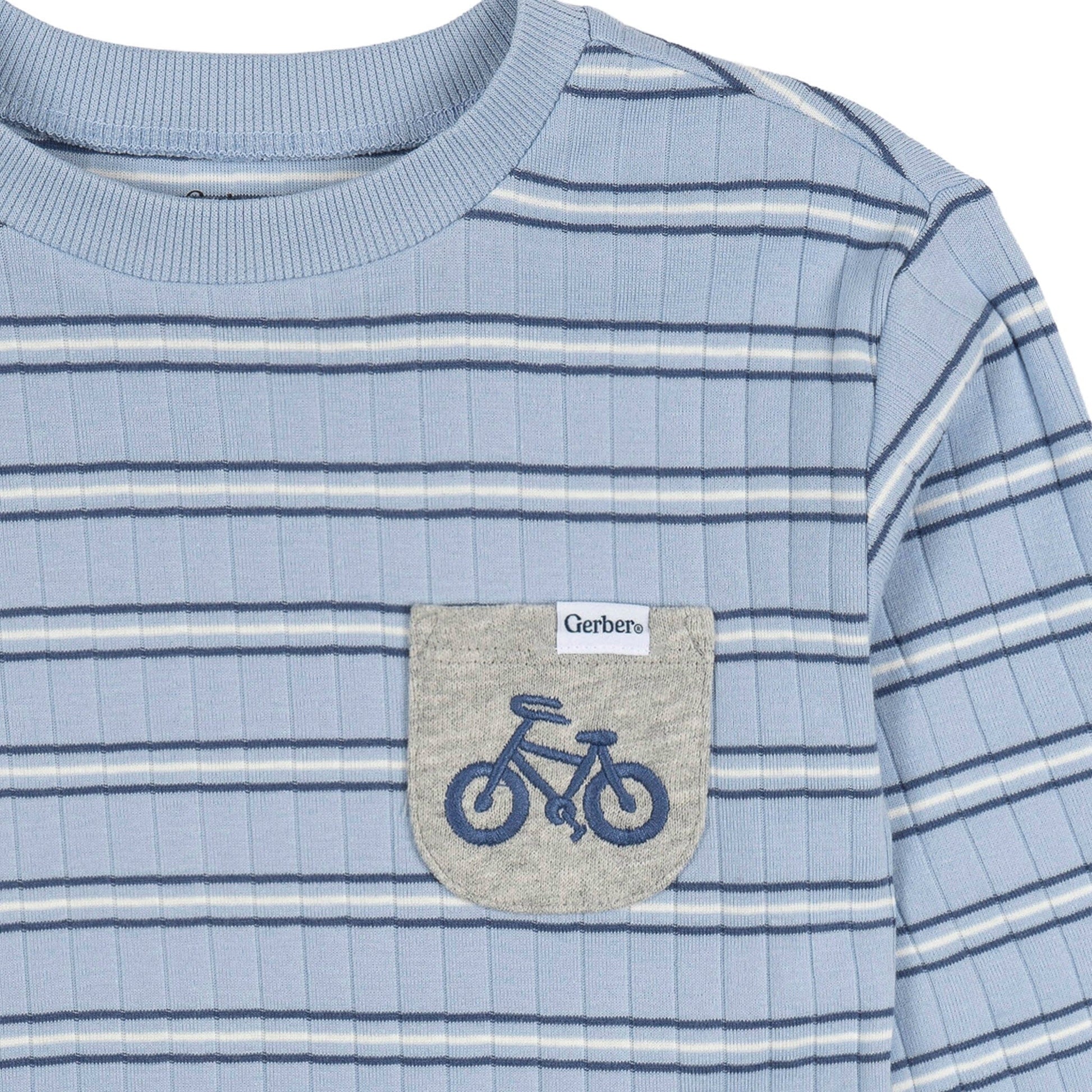 2-Piece Infant & Toddler Boys Blue Stripe Top & Jogger Set outfits Gerber® 