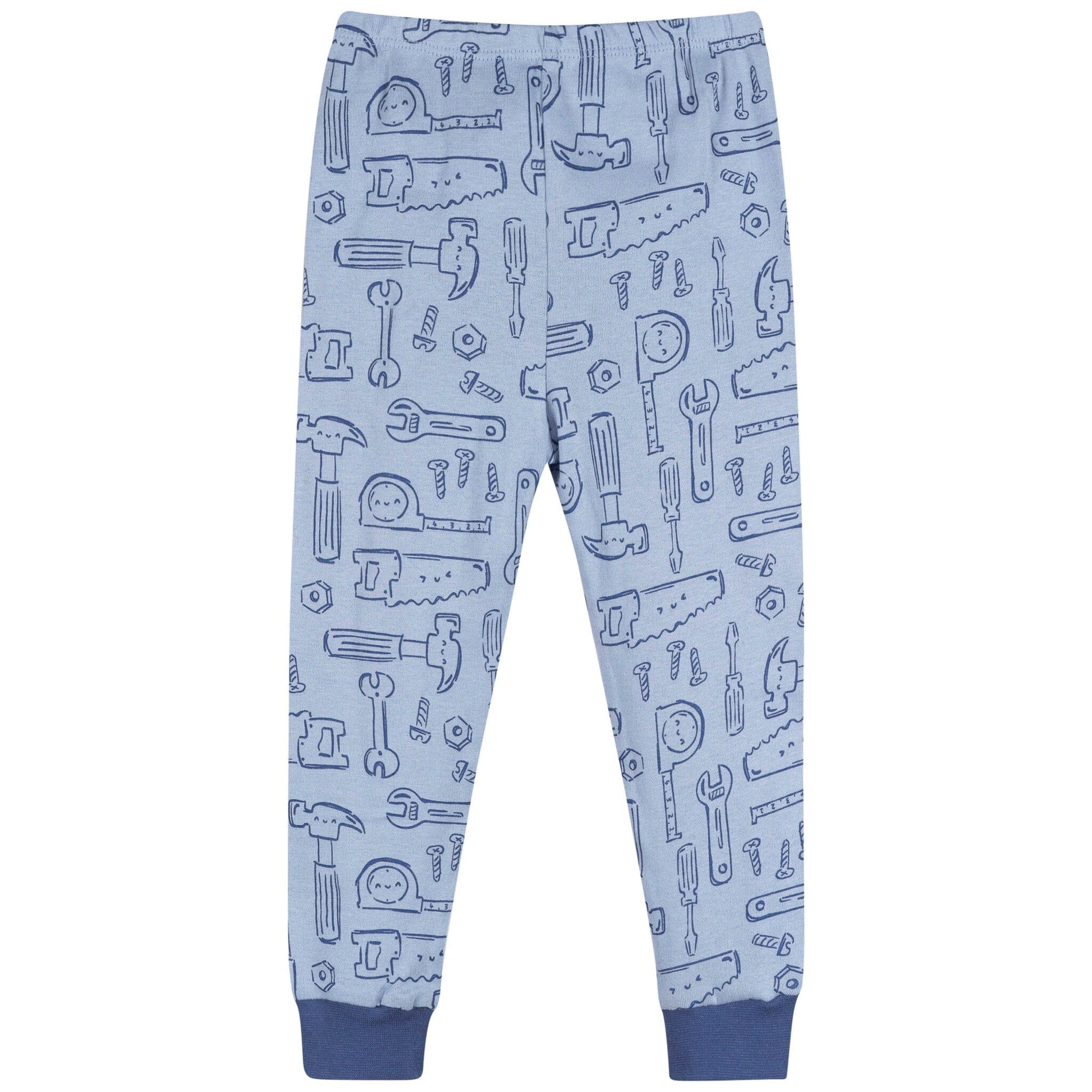 2-Piece Infant & Toddler Boys Blue Tools Cotton Pajama Set sleepwear Gerber® 