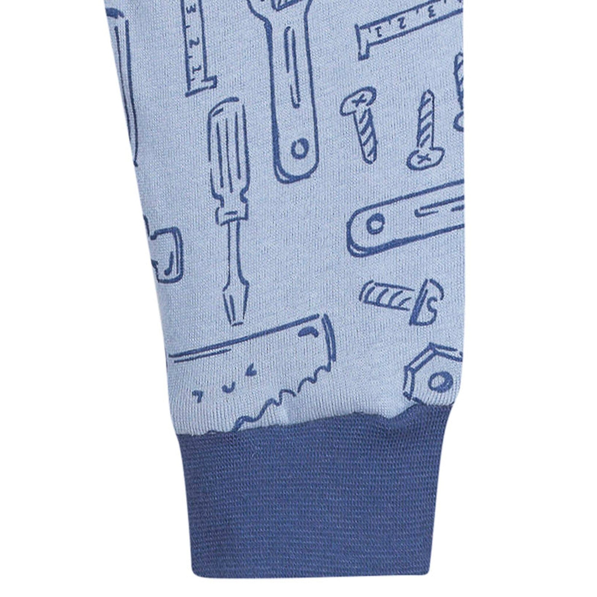 2-Piece Infant & Toddler Boys Blue Tools Cotton Pajama Set sleepwear Gerber® 