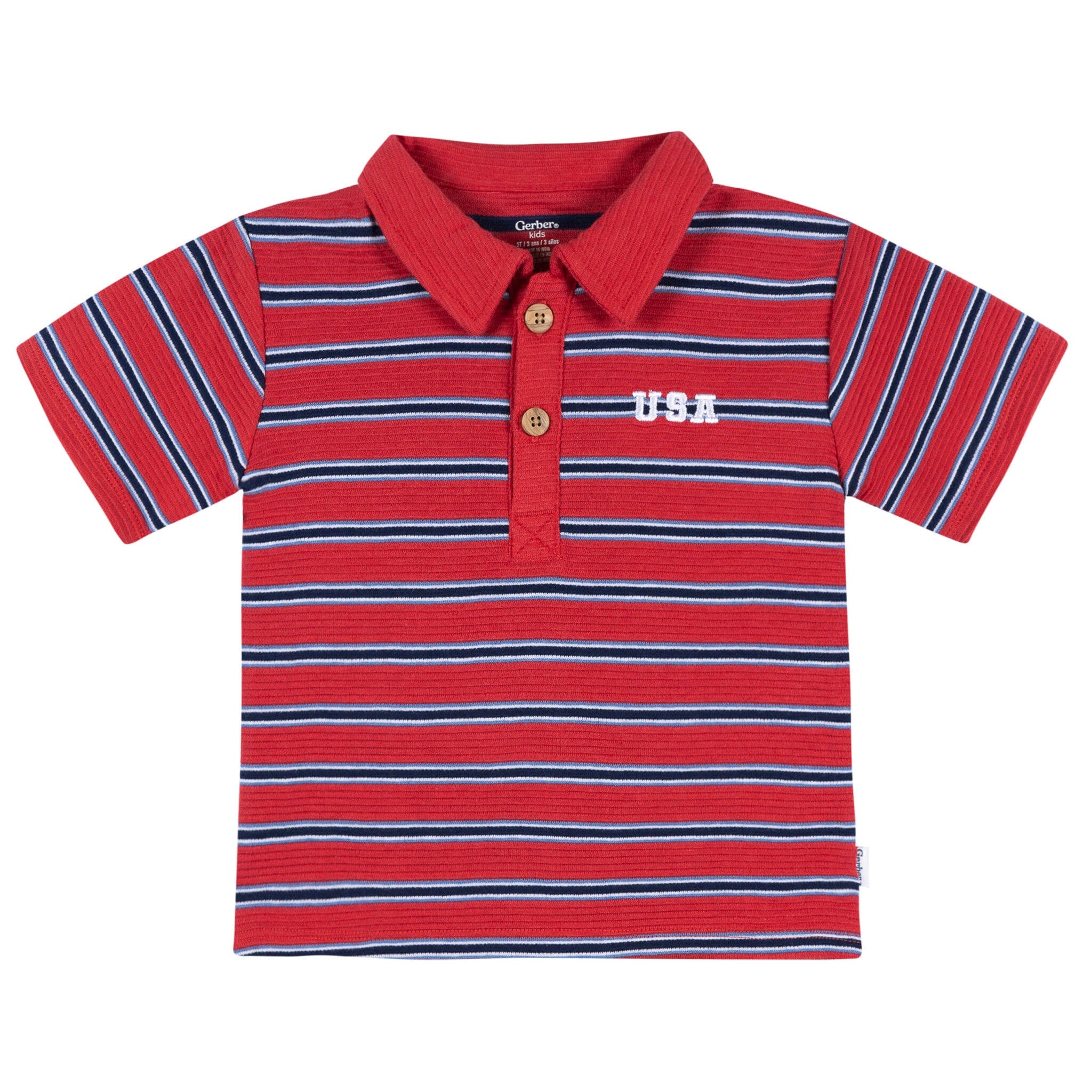 2-Piece Infant & Toddler Boys Brown & Blue Polo Shirt and Shorts Set Outfits & Sets Gerber® 