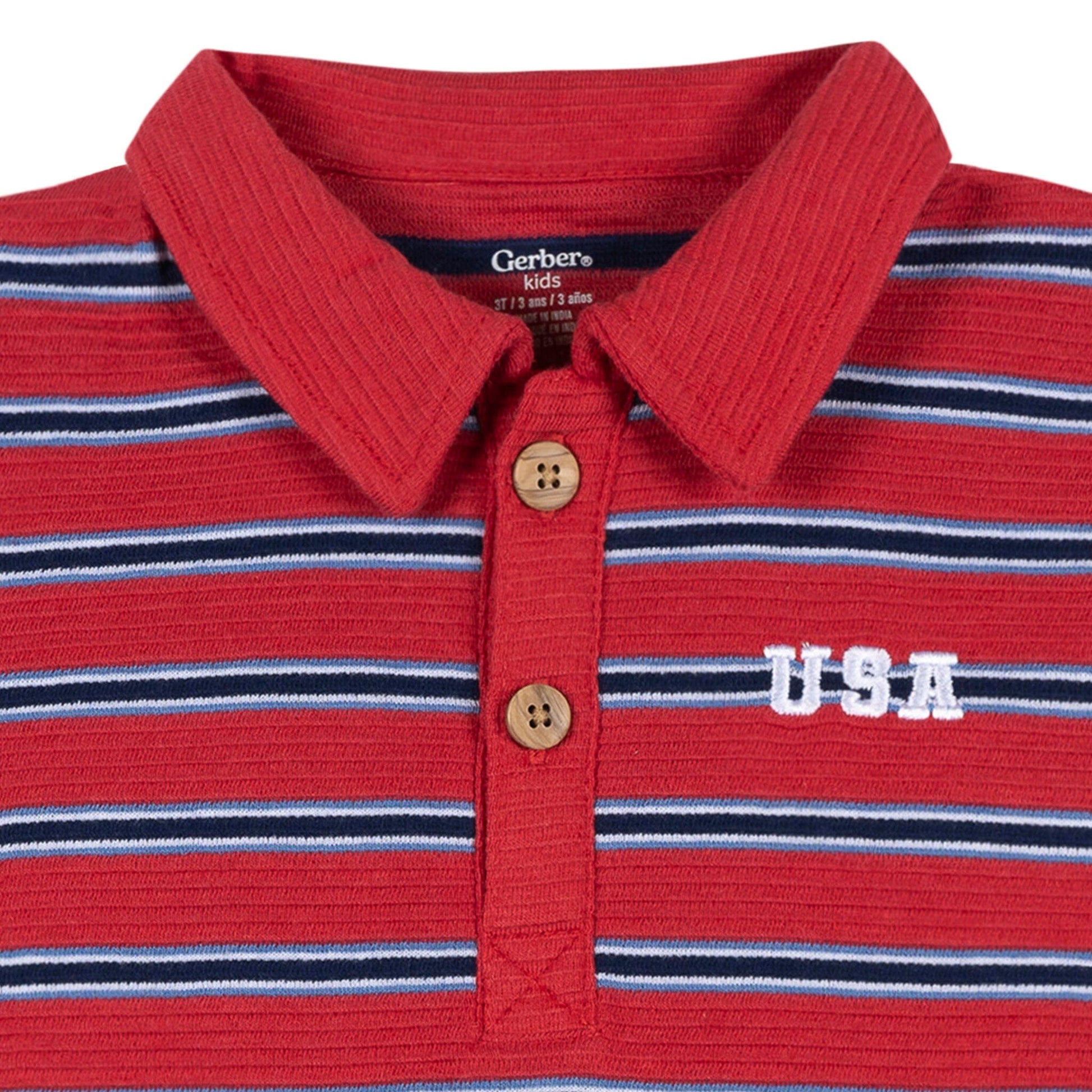 2-Piece Infant & Toddler Boys Brown & Blue Polo Shirt and Shorts Set Outfits & Sets Gerber® 