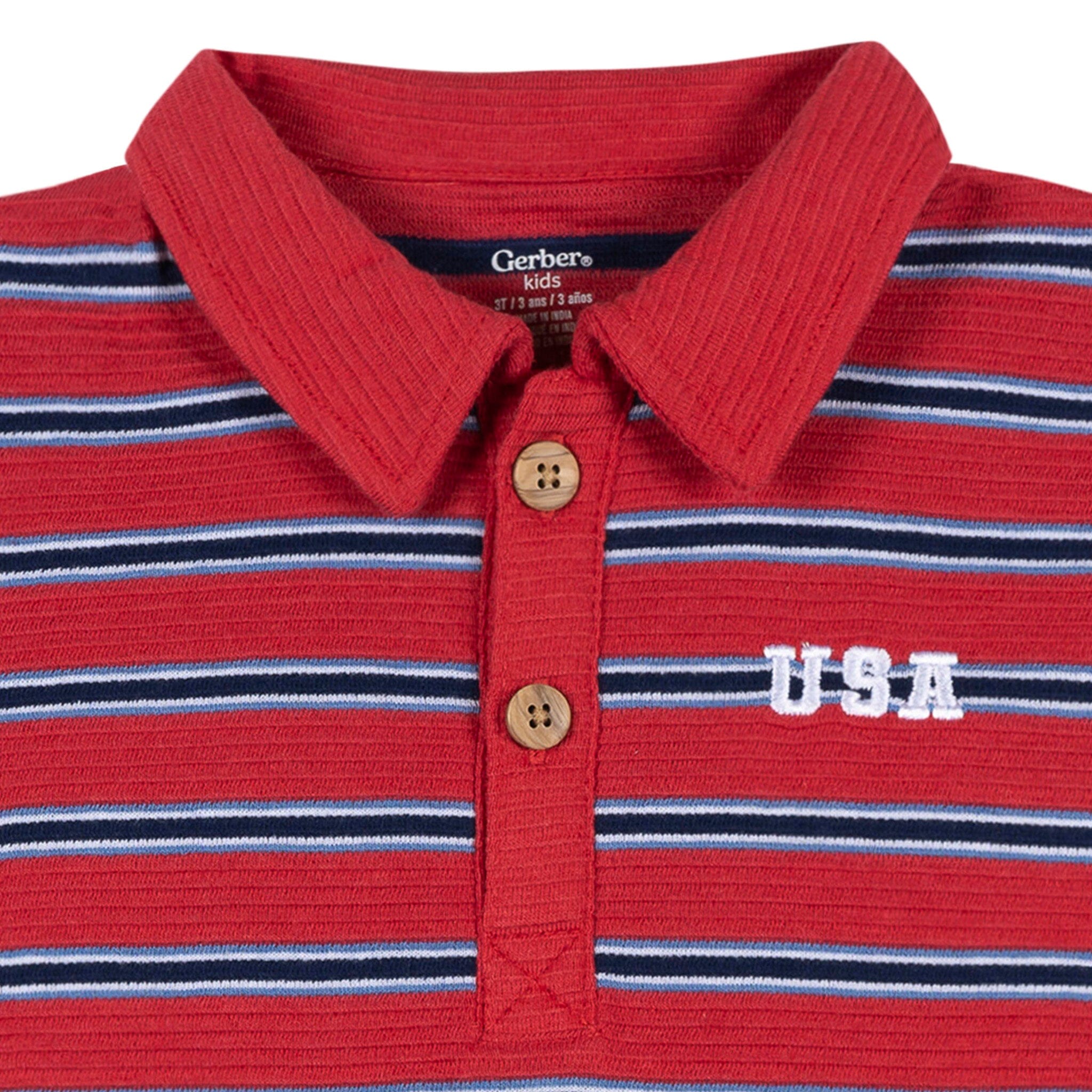 2-Piece Infant & Toddler Boys Brown & Blue Polo Shirt and Shorts Set Outfits & Sets Gerber® 