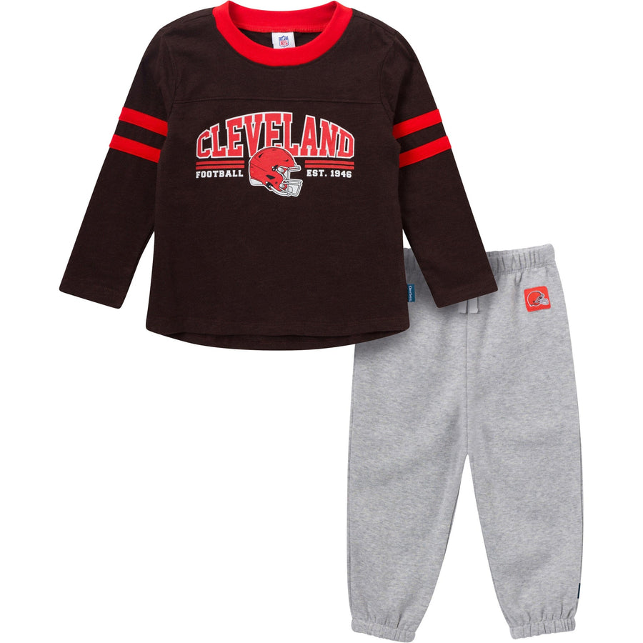 2-Piece Infant & Toddler Boys Cleveland Browns Shirt and Sweatpant Set NFL NFL 