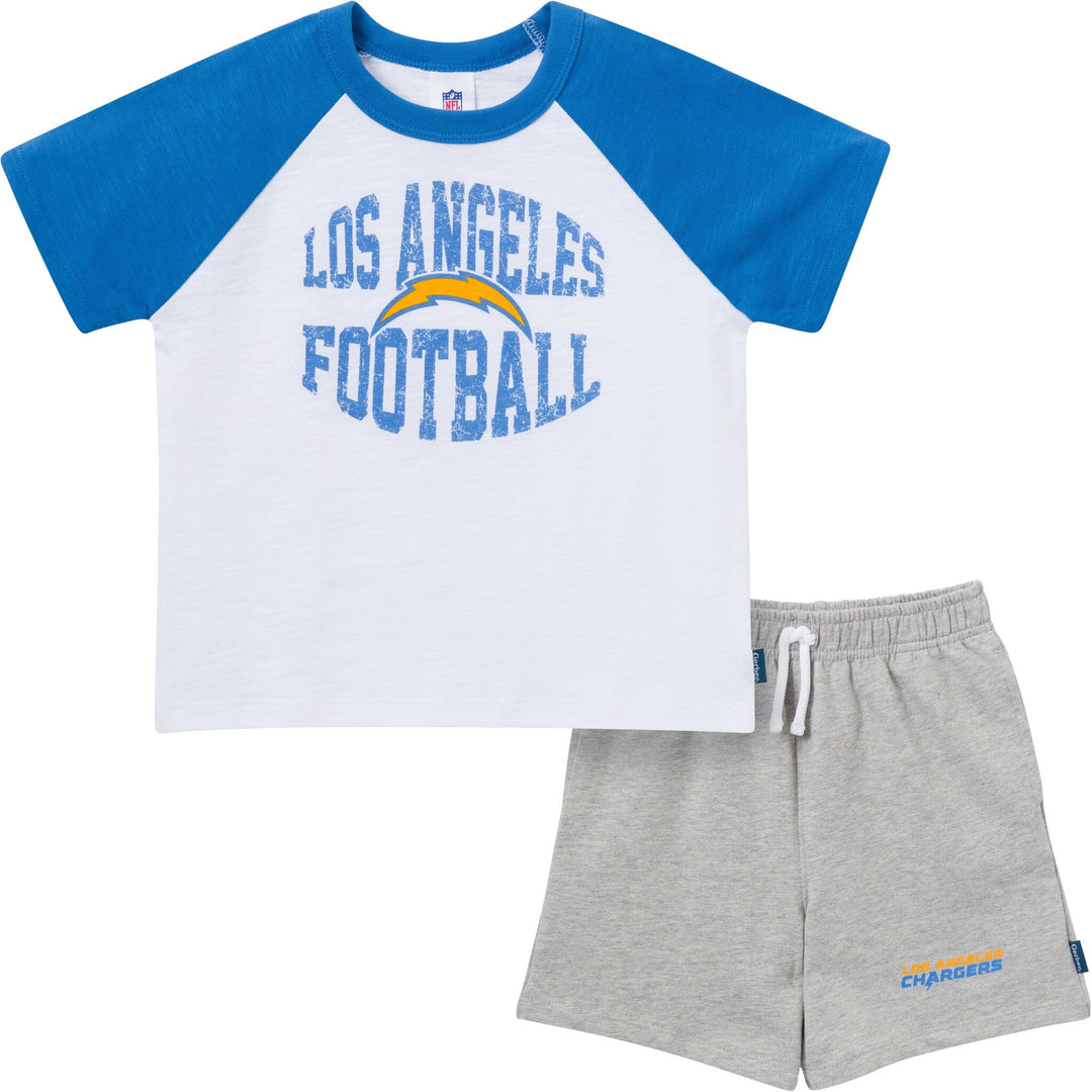 2-Piece Infant & Toddler Boys Los Angeles Chargers T-Shirt and Shorts Set NFL NFL 