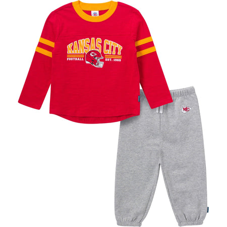 2-Piece Infant & Toddler Boys Kansas City Chiefs Shirt and Sweatpant Set