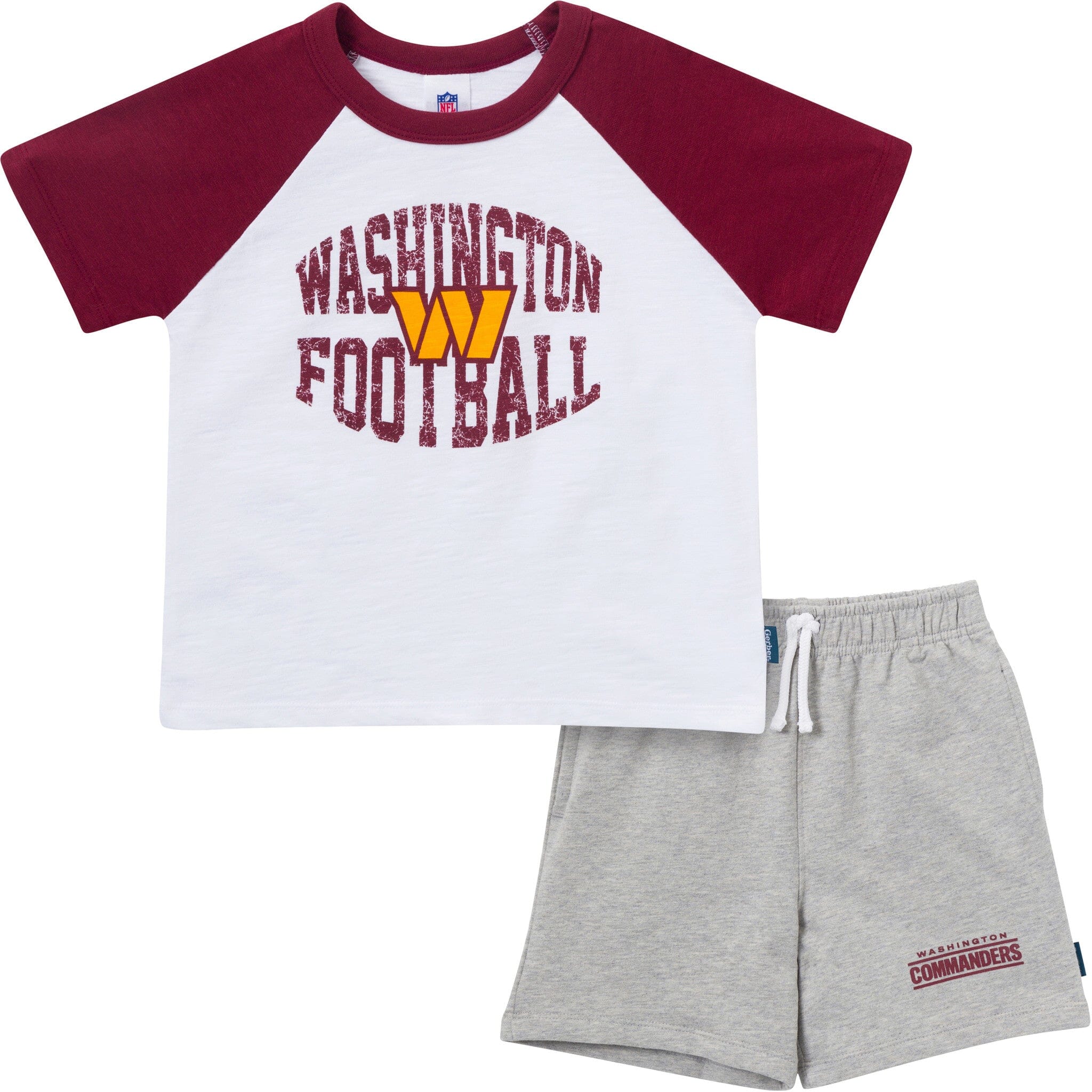 2-Piece Infant & Toddler Boys Commanders T-Shirt and Shorts Set NFL NFL 