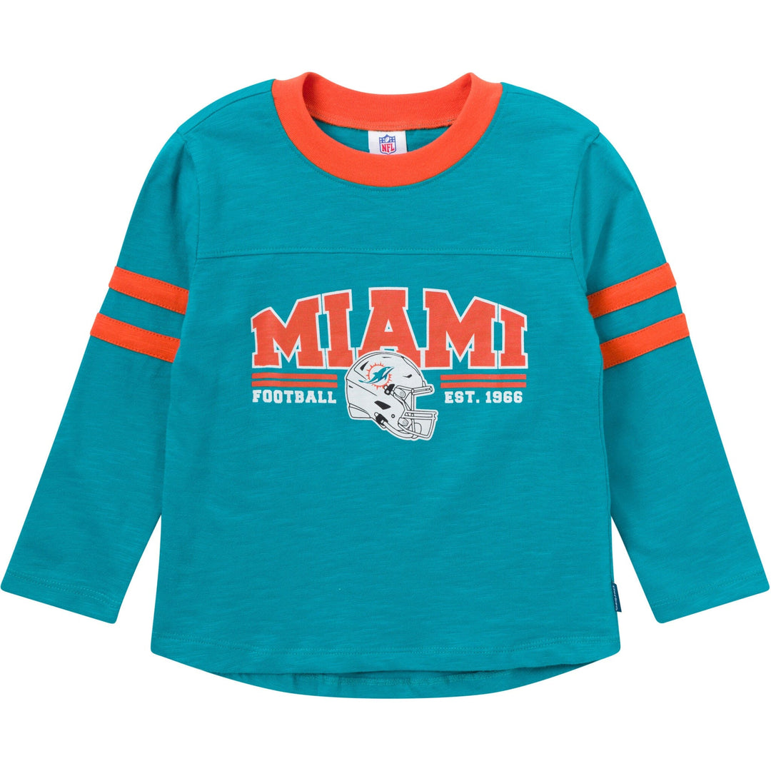 2-Piece Infant & Toddler Boys Miami Dolphins Shirt and Sweatpant Set NFL NFL 