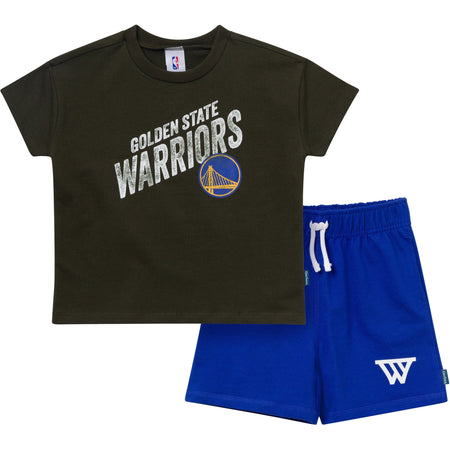 2-Piece Infant & Toddler Boys Golden State Warriors T-Shirt & Shorts Set