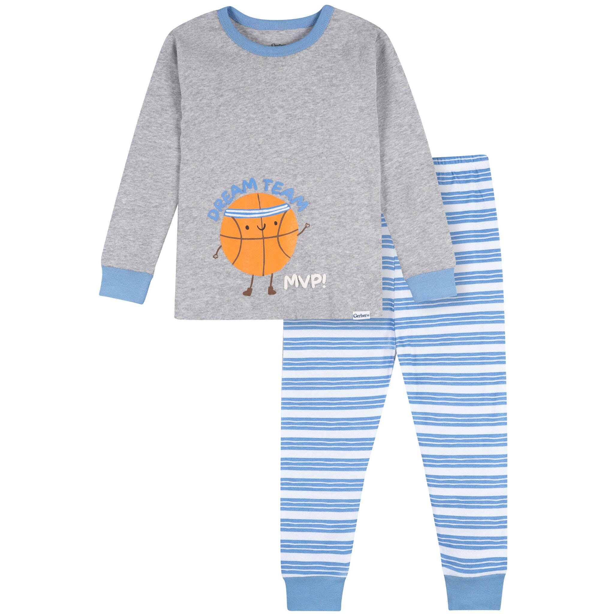 2-Piece Infant & Toddler Boys Gray Mvp Cotton Pajama Set sleepwear Gerber® 