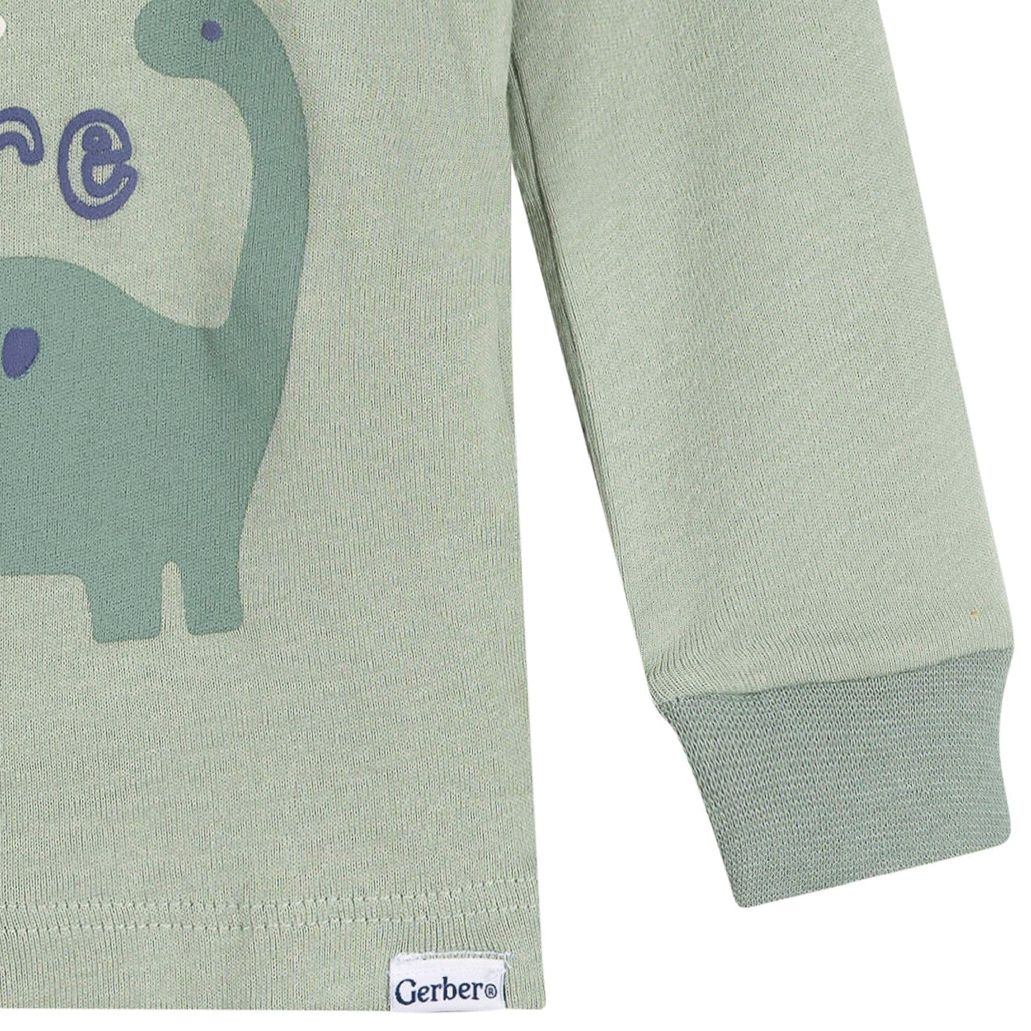 2-Piece Infant & Toddler Boys Green Dino Cotton Pajama Set sleepwear Gerber® 