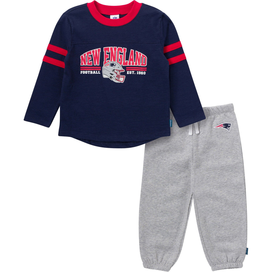 2-Piece Infant & Toddler Boys New England Patriots Shirt and Sweatpant Set Outfits & Sets NFL 